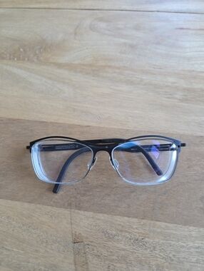 OVVO Optics Titanium Semi-Rimless Matte Black Glasses Frames